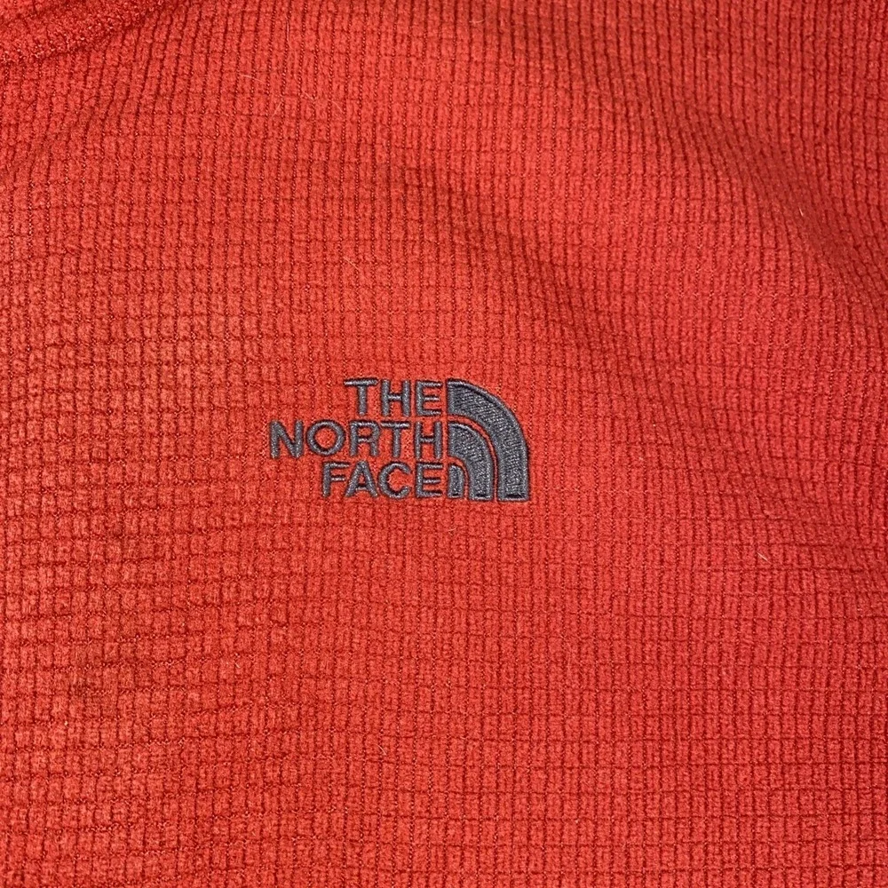 The North Face Men's XXL Red Waffle Fleece 1/4 Zip Pullover Sweater Thermal